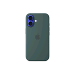 APPLE iPHONE 16 SILICONE CASE COVER MagSafe IN SILICONE LAKE GREEN