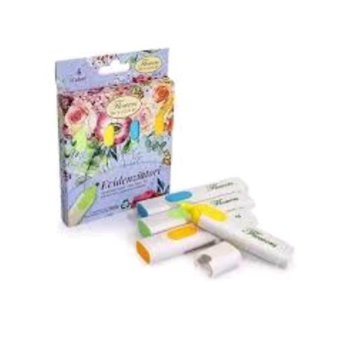 PIGNA FLOWERS EVIDENZIATORI PUNTA A SCALPELLO 2.5/5 mm COLORI ASSORTITI CONF 4 Pz. 
