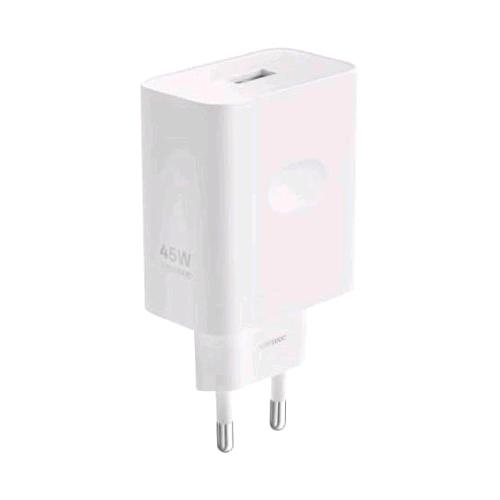 OPPO SUPERVOOC TRAVEL CHARGER CARICABATTERIE DA RETE 45 W USB-A COMPATIBILE CON LA RICARICA SUPERVOOC 45W, 33W, 18W, 10W BIANCO