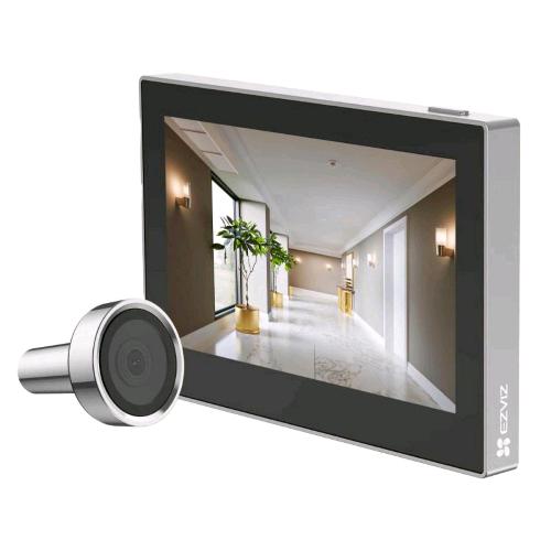 EZVIZ HP2 SPIONCINO PORTA D' INGRESSO 2 MPx 15 fps WI-FI CON SCHERMO DA INTERNO 4.3" BATTERIA RICARICABILE 2200mAh NERO ARGENTO
