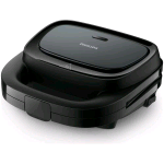 PHILIPS HD2330/90 PIASTRA TOSTAPANE E SANDWICH 750W PIASTRE ANTIADERENTI NERO