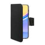 CELLY SAMSUNG GALAXY S24 FE WALLY CASE CUSTODIA A PORTAFOGLIO IN SIMILPELLE CON TASCHINE INTERNE PORTA DOCUMENTI NERO
