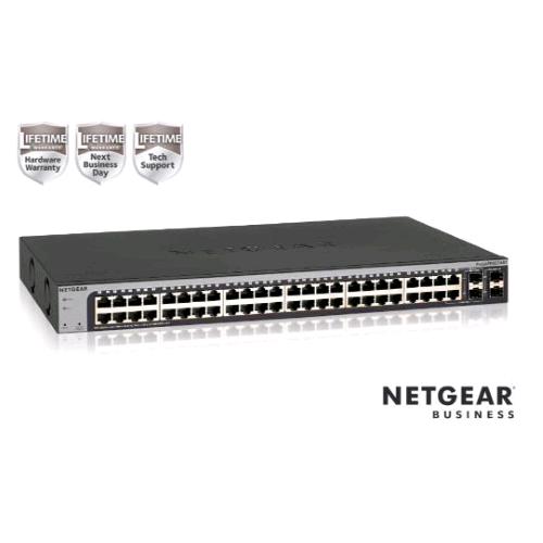 NETGEAR GS748T-600EUS SWITCH 48 PORTE GIGABIT - 2 PORTE 1GB SFP DEDICATE -2 PORTE 1GB CONDIVISE