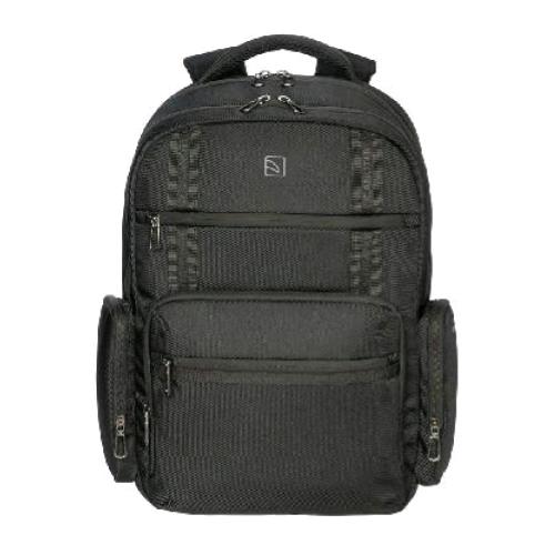 TUCANO SOLE GRAVITY ZAINO PER NOTEBOOK DA 17" IN NYLON 2 SCOMPARTI 4 TASCHE FRONTALI ANTI GRAVITY SYSTEM NERO