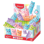 MAPED MINI PASTEL POCKET ESPOSITORE EVIDENZIATORI PUNTA A SCALPELLO 5/7 mm COLORI ASSORTITI CONF 48 Pz.