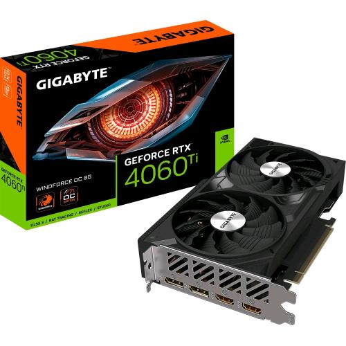 GIGABYTE NVIDIA GEFORCE RTX 4060 Ti WINDFORCE OC 8G GDDR6 DLSS3 DUAL FAN PCI Express 4.0 - 2 x HDMI 2 x DISPLAYPORT