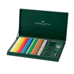 FABER CASTELL POLYCHROMOS SET REGALO CON PASTELLI MATITE E ACCESSORI COLORI ASSORTITI 