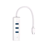 TP-LINK UE330C ATTATORE DI RETE 2 IN 1 ADATTATORE DA USB-C A GIGABIT ETHERNET CON 3 PORTE USB-A 3.0 AUTOALIMENTATO BIANCO