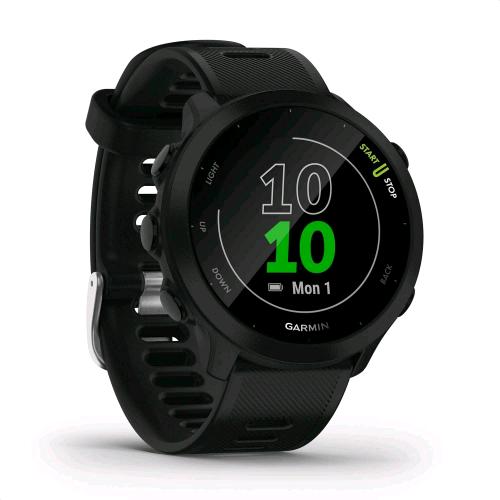 GARMIN FORERUNNER 55 SMARTWATCH 42mm 1.04" RUNNING CON GPS CARDIO PIANI DI ALLENAMENTO INCLUSI VO2MAX ALLENAMENTI PERSONALIZZATI GARMIN CONNECT IQ TAGLIA UNICA NERO