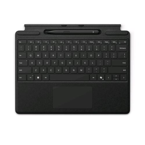 MICROSOFT SURFACE PRO SIGNATURE KEYBOARD TASTIERA CON SLIM PEN E TASTO COPILOT ACCELEROMETRO, TOUCHPAD, PORTA SURFACE SLIM PEN 2 E SUPPORTO DI RICARICA - QWERTY - ITALIANA - NERO - CON SLIM PEN 2 - PER SURFACE PRO 10 FOR BUSINESS, PRO 8, PRO 9, PRO X