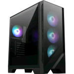 MSI MAG FORGE 321R AIRFLOW MIDI TOWER GAMING ATX, micro ATX, Mini-ITX, ARGB FAN CONTROL BOARD PANNELLO LATERALE VETRO TEMPERATO 2 x USB 3.2 GEN1, 1 x USB 3.2 GEN2 TYPE-C NERO