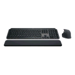 LOGITECH MX KEYS COMBO TASTIERA E MOUSE WIRELESS BLUETOOTH CON PALM REST SCORRIMENTO VELOCE USB-C GRAFITE