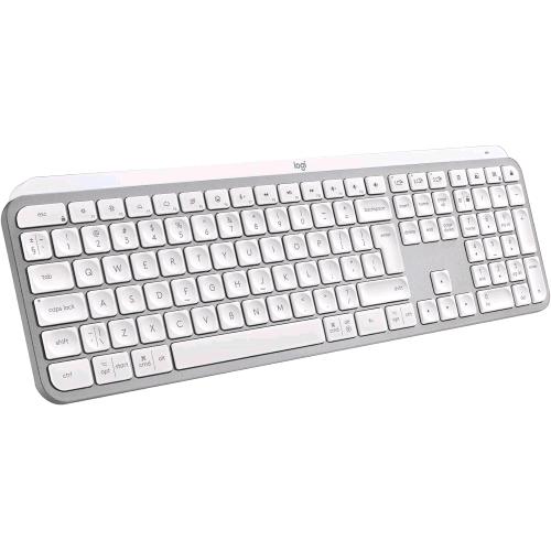 LOGITECH MX KEYS S TASTIERA WIRELESS BLUETOOTH PROFILO BASSO TASTI PROGRAMMABILI LAYOUT ITALIANO QWERTY USB-C GRIGIO CHIARO