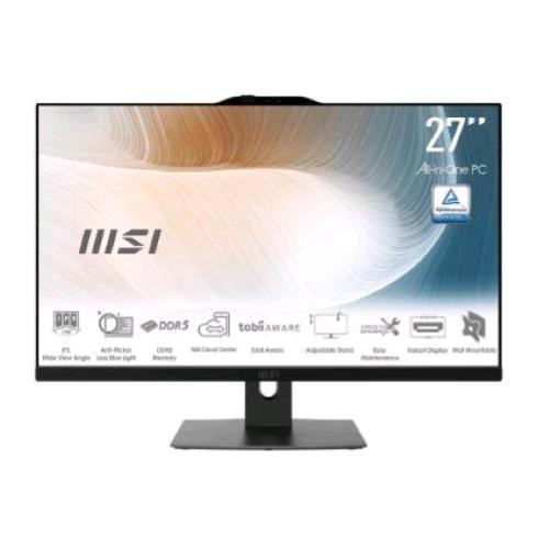 MSI MODERN AM272P 1M-851IT ALL IN ONE 27" INTEL CORE 5 120U RAM 8GB-SSD 512GB NVMe-IRIS Xe GRAPHICS-WEB CAM WI-FI GIGABIT LAN BLUETOOTH WIN 11 PROF NERO (00-AF8231-851)
