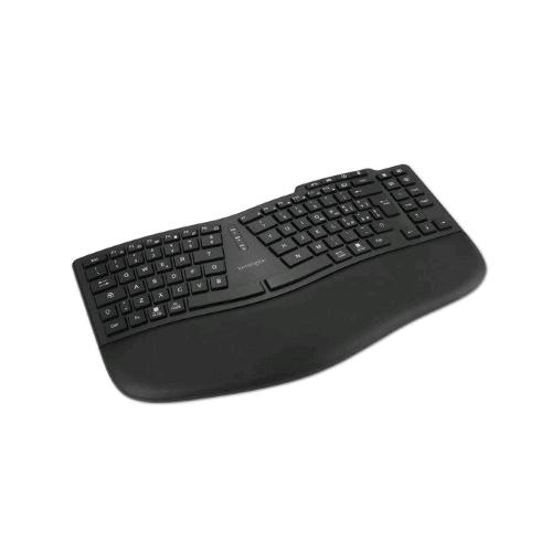 KENSINGTON KB675 PRO FIT ERGO TASTIERA ERGONOMICA WIRELESS DUAL MODE RF 2.4GHz + BLUETOOTH + USB LAYOUT ITALIANO QWERTY NERO