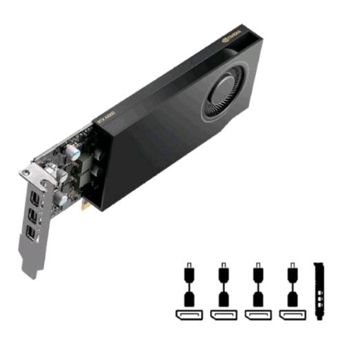 PNY NVIDIA QUADRO RTX A1000 8GB GDDR6 PCI Express 4.0 LOW PROFILE OEM VERSION - 4 x MINI DISPLAYPORT