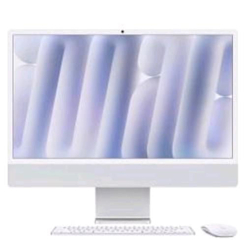 APPLE iMAC 2024 24" RETINA DISPLAY 4.5K VETRO NANO TEXTURE 23.5" CHIP APPLE M4 CPU 10-CORE GPU 10 CORE RAM 16GB SSD 256GB WI-FI 6E-GIGABIT LAN ITALIA ARGENTO