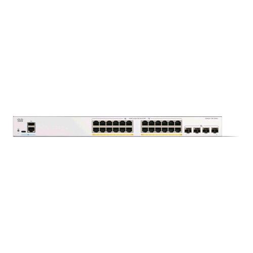 CISCO CATALYST 1300-24FP-4X SWITCH GESTITO L3 - 24 X 10/100/1000 (POE+) + 4 X 10 GIGABIT SFP+ - POE+ (375 W) MONTABILE SU RACK BIANCO 