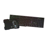 TECHMADE TM-COMBOGAMING KIT GAMING TASTIERA USB RGB LED LAYOUT ITALIANO + MOUSE LED MULTICOLOR USB 800-2400 DPI MOUSEPAD GAMING 295 x 241 x 2mm NERO 