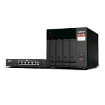 QNAP TS-473A-SW5T BUNDLE TS-473A SERVER NAS 4 ALLOGGIAMENTI SATA 6GB/S RAID JBOD, RAID 0, 1, 10, 5, 6 RAM 8GB  2.5 GIGABIT ETHERNET + SWITCH QSW-1105-5T