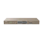 TENDA TEG1118P-16-250W SWITCH NON GESTITO 16 PORTE GIGABIT 10/100/1000 Base-T RJ45 PoE MAX 30 W A PORTA + 2 PORTE SFP PoE 250 W