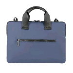 TUCANO GOMMO BORSA SUPERSLIM PER NOTEBOOK DA 14" E MACBOOK AIR 15" IN MATERIALE GOMMATO IMPERMEABILE TASCA ESTERNA CON TRACOLLA  BLU