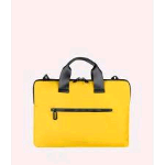 TUCANO GOMMO BORSA SUPERSLIM PER NOTEBOOK DA 14" E MACBOOK AIR 15" IN MATERIALE GOMMATO IMPERMEABILE TASCA ESTERNA CON TRACOLLA GIALLO
