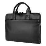 TUCANO ISOTTA BORSA SUPERSLIM PER NOTEBOOK DA 14" E MACBOOK AIR 15" IN PU EFFETTO PELLE TASCA ESTERNA CON TRACOLLA NERO