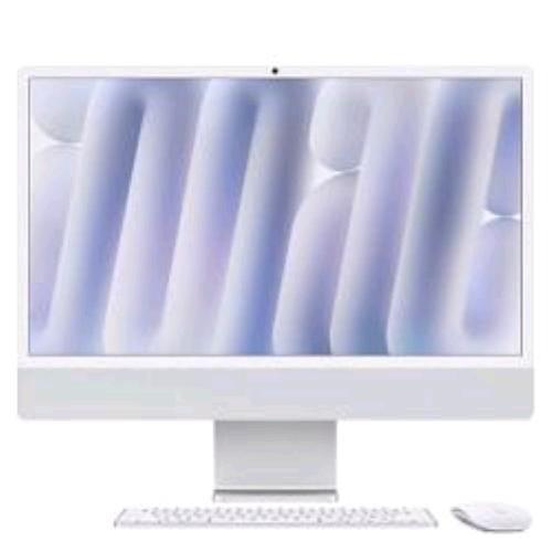 APPLE iMAC 2024 24" RETINA DISPLAY 4.5K ALL IN ONE 23.5" CHIP APPLE M4 CPU 8-CORE GPU 8 CORE RAM 16GB SSD 256GB WI-FI 6E-GIGABIT LAN ITALIA ARGENTO