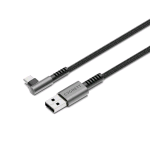 CYGNETT CAVO ANGOLATO INTRECCIATO DA USB-A A USB-C ANGOLO RETTO MASCHIO-MASCHIO SUPPORTA RICARICA FINO A 60 W 1 MT NERO