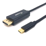 EQUIP CAVO ADATTATORE DA USB-C MASCHIO A DISPLAYPORT 4K/60Hz Thunderbolt 3 MASCHIO CONTATTI PLACCATI IN ORO 2 MT NERO