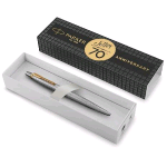 PARKER JOT SPECIAL EDITION PENNA A SFERA A SCATTO PUNTA M FUSTO CROMATO INCHIOSTRO NERO CONFEZIONE REGALO