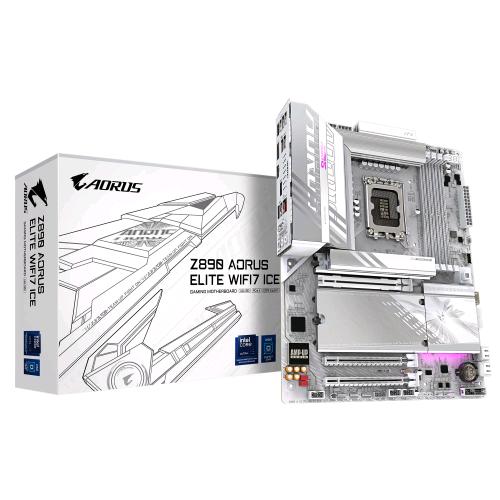 GIGABYTE Z890 AORUS ELITE WI-FI 7 ICE Scheda Madre - Supporta CPU Intel Core Ultra (Serie 2), VRM a 16+1+2 fasi, fino a 8800MHz DDR5 (OC), 1xPCIe 5.0 + 3xPCIe 4.0, Wi-Fi 7, LAN 2.5GbE, Thunderbolt 4