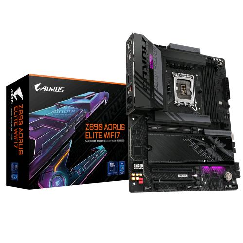 GIGABYTE Z890 AORUS ELITE WI-FI 7 Scheda Madre - Supporta CPU Intel Core Ultra (Serie 2), VRM a 16+1+2 fasi, fino a 8800MHz DDR5 (OC), 1xPCIe 5.0 + 3xPCIe 4.0, Wi-Fi 7, LAN 2.5GbE, Thunderbolt 4