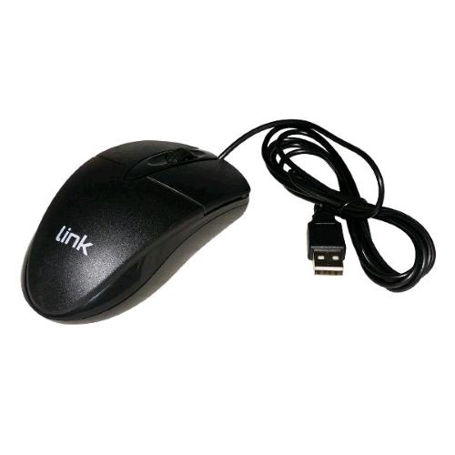 LINK MOUSE OTTICO USB 3 TASTI 1200 DPI NERO