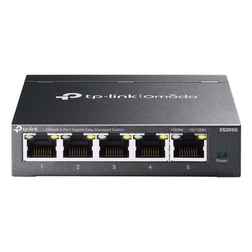 TP-LINK OMADA ES205G V1 SWITCH GESTITO  5 x 10/100/1000BASE-T IN METALLO DESKTOP NERO