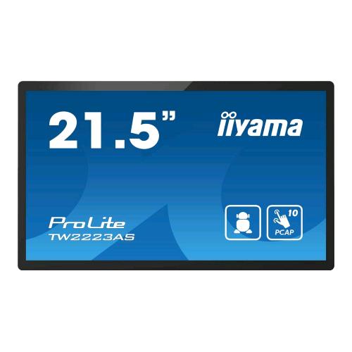 IIYAMA PROLITE TW2223AS-B2 21.5" FULL HD TOUCH SCREEN ANDROID 12 BLUETOOTH 5.2 GIGABIT ETHERNET NERO OPACO