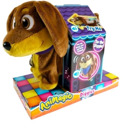 LEAN TOYS WAGGLES THE DIGGLES PELUCHES CON FUNZIONI ABBAIA CAMMINA E MUOVE LA CODA 