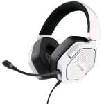 TRUST GXT492 CARUS CUFFIE GAMING OVER-EAR CON MICROFONO  1 X JACK 3.5 MM + DUAL JACK 3.5 MM COMODE E POTENTI MULTIPIATTAFOMA PER PER PC, LAPTOP E CONSOLE BIANCO-NERO