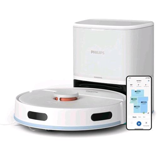 PHILIPS HOMERUN SERIE 2000 XU2100 ROBOT ASPIRAPOLVERE E LAVAPAVIMENTI 2700Pa DI ASPIRAZIONE CON SVUOTAMENTO AUTOMATICO CONTROLLABILE DA SMARTPHONE BIANCO