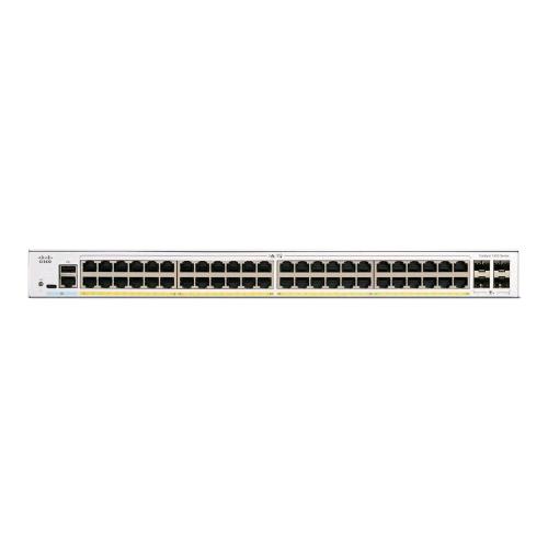 CISCO CATALYST 1300-48P-4X SWITCH GESTITO L3 - 48 x 10/100/1000 (PoE+) + 4 x 10 Gigabit SFP+ PoE+ (375 W) MONTABILE SU RACK