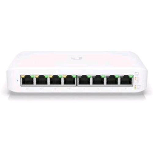 UBIQUITI UNIFI USW-LITE-8-POE-EU SWITCH GESTITO L2 - 8 PORTE GIGABIT ETHERNET (10/100/1000) PoE - 8-POE Gen2 52W - 4P Gbe 802.3at POE+ - 4P GbE RJ45 DESKTOP BIANCO