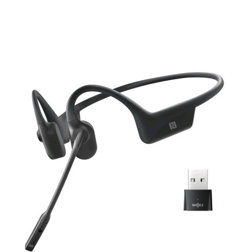 SHOKZ OPENCOMM UC AURICOLARE BLUETOOTH CON MICROFONO AD ASTA USB-A NERO