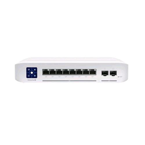 UBIQUITI USW-ENTERPRISE-8-POE-EU SWITCH GESTITO L3 -8 PORTE 2.5GbE 802.3at PoE+ + 2 PORTE 10G SFP+ BIANCO