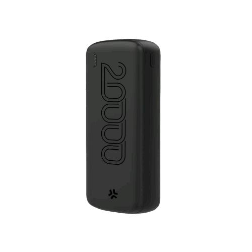 CELLY PROCOMPACT 2 POWERBANK 20.000mAh INDICATORE LED CARICA RIMANENTE 1 PORTA USB-C INPUT/OUTPUT E 1 PORTA USB-A NERO