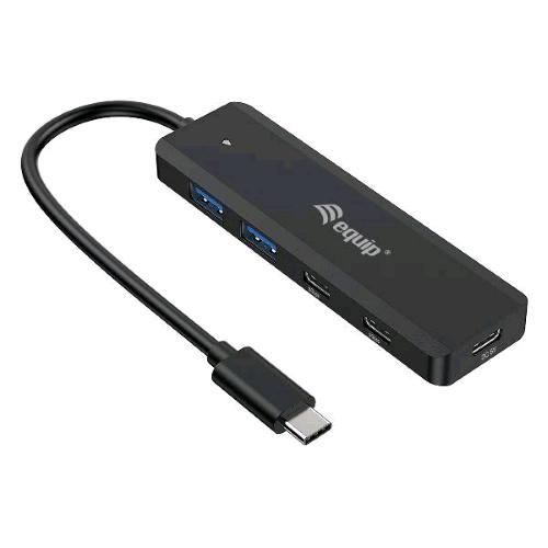 EQUIP HUB USB-C 4 PORTE AUTOALIMENTATO - 2 x USB-A 3.2 GEN 1 + 2 x USB-C NERO