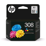 HP 308 TRICOLOR CARTUCCIA INCHIOSTRO IN TRICROMIA GIANO MAGENTA GIALLO 120 PAGINE