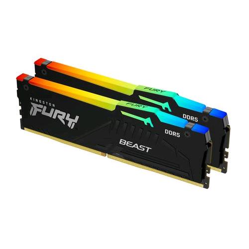 KINGSTON FURY BEAST RGB EXPO XMP 32GB (2 x 16GB) DDR5 6800MHz CL 34 DIMM NERO