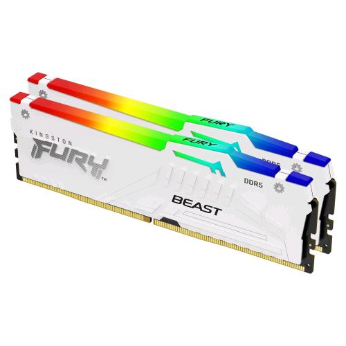 KINGSTON FURY BEAST RGB EXPO XMP 32GB (2 x16GB) DDR 5 6000MHz CL 36 DIMM BIANCO