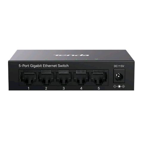 TENDA TEG1005M SWITCH NON GESTITO L2 - 5 PORTE Gigabit Ethernet (10/100/1000) SUPPORTA AUTOPOLARITA' SU OGNI PORTA NERO